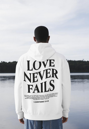 "Love Never Fails 1 Corinthians 13:4-8" Unisex Hoodie