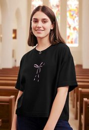 "Faith Over Fear Pslams 118: 6" Unisex Ribbon Tee