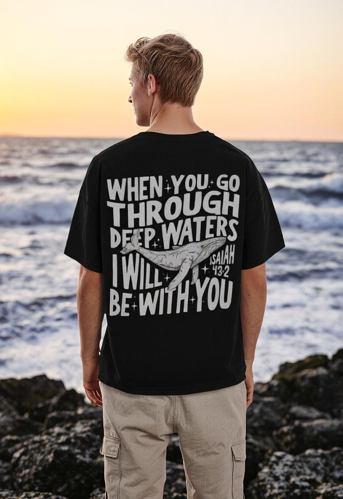 "When You Go Through Deep Waters Isaiah 43:2" Unisex Tee