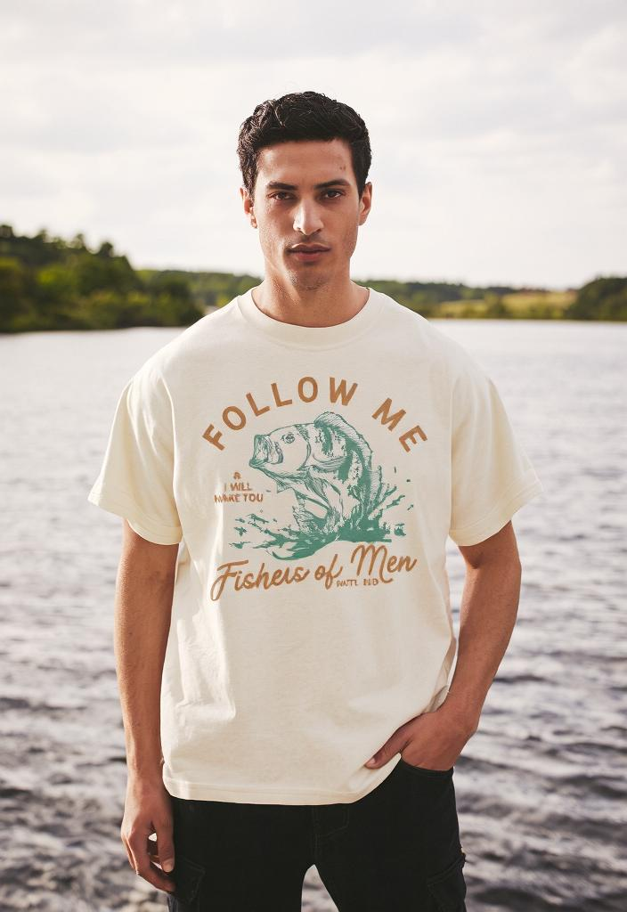 "Follow Me And I Will Make You Fishers Of Men Matthew 4:19" Unisex Tee