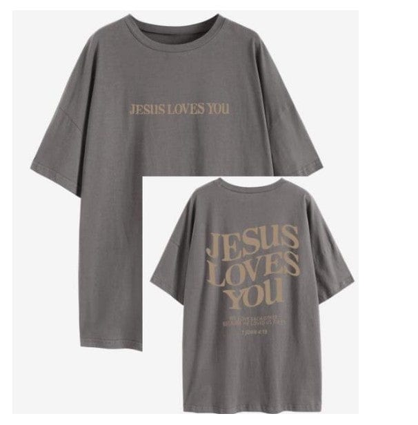 "Jesus Loves You 1 John 4:19" Unisex Tee