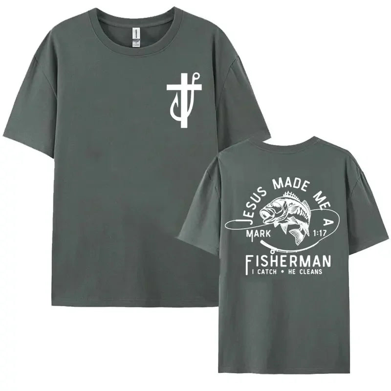 "Jesus Made Me A Fisherman Mark 1:17" Unisex Tee