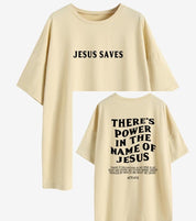 "Jesus Saves; There's Power In The Name Of Jesus Acts 4:12" Unisex Tee