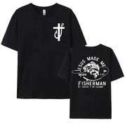 "Jesus Made Me A Fisherman Mark 1:17" Unisex Tee