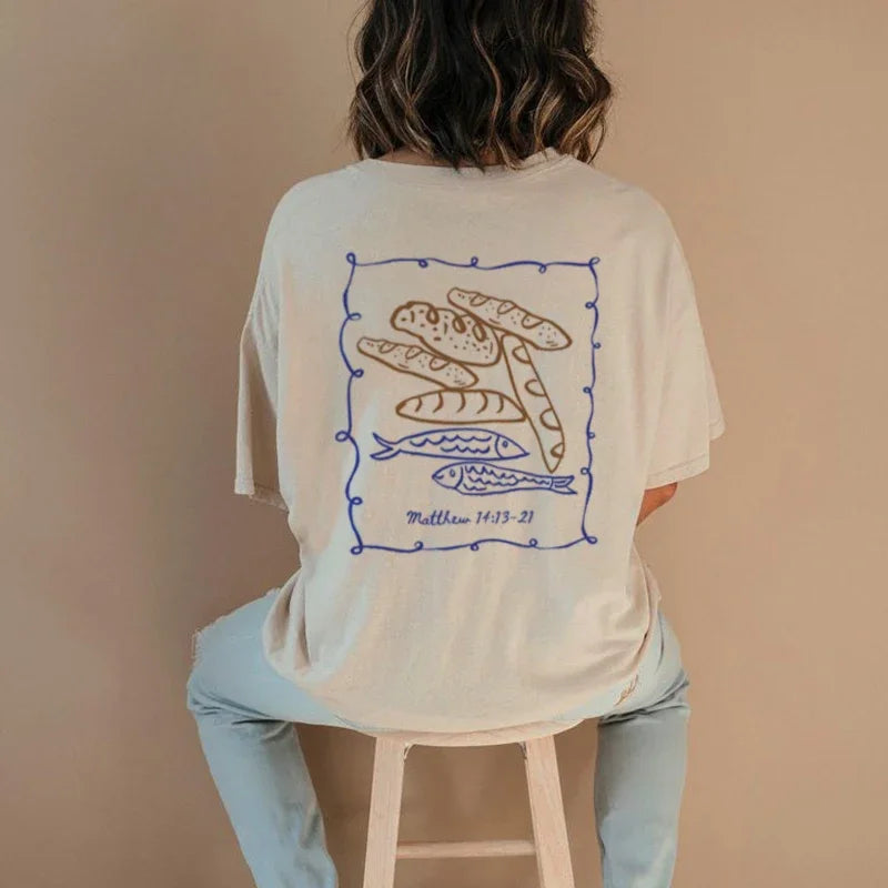 "Bread & Fish Matthew 14: 15-21" Unisex  Tee