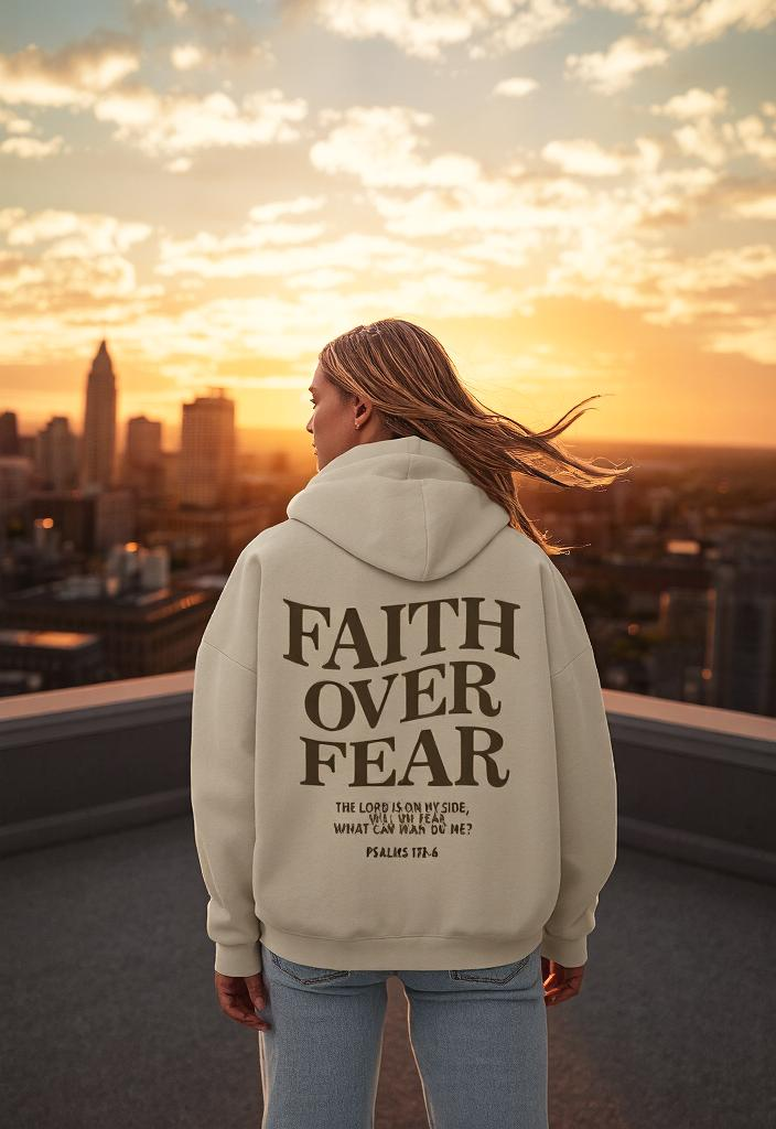 "Faith Over Fear Pslams 118:6" Unisex Hoodie