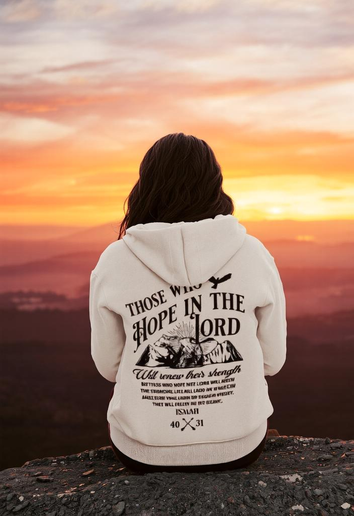 "Those Who Hope In The Lord Isaiah 40:31" Unisex Hoodie