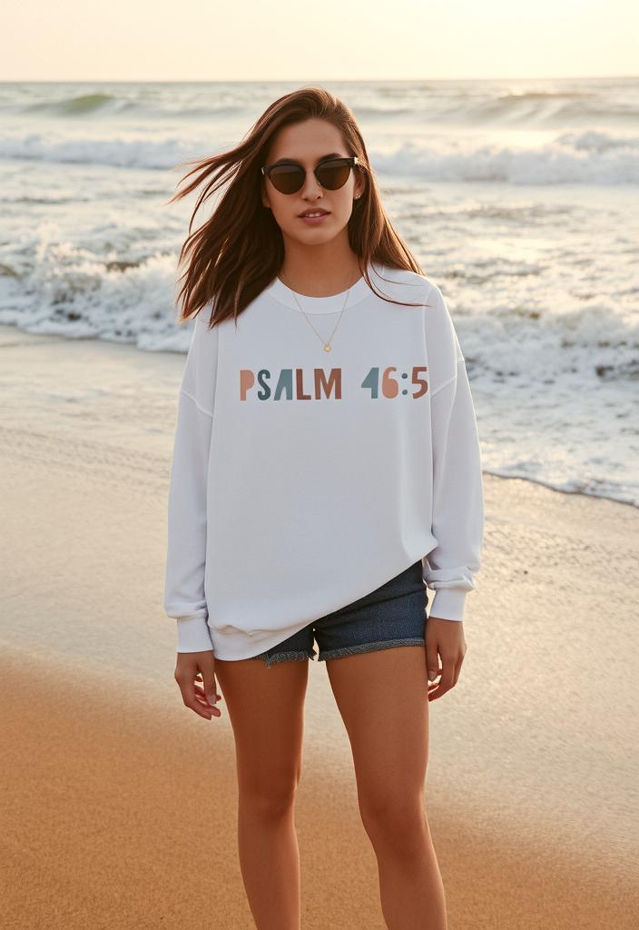 "God Is Within Her She Will Not Fall Pslams 46:5" Unisex Crewneck