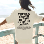 "Jesus Saves; There's Power In The Name Of Jesus Acts 4:12" Unisex Tee