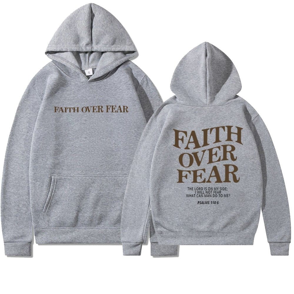 "Faith Over Fear Pslams 118:6" Unisex Hoodie - 0 - Believers Brigade