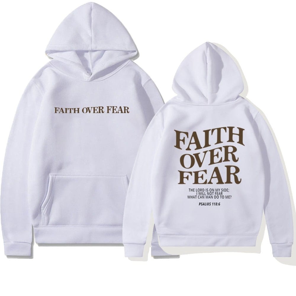 "Faith Over Fear Pslams 118:6" Unisex Hoodie - 0 - Believers Brigade