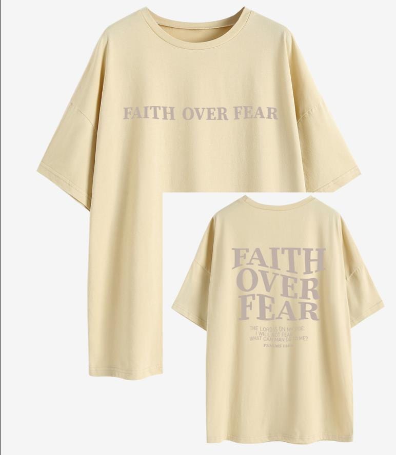 "Faith Over Fear Pslams 118:6" Unisex Tee - 0 - Believers Brigade
