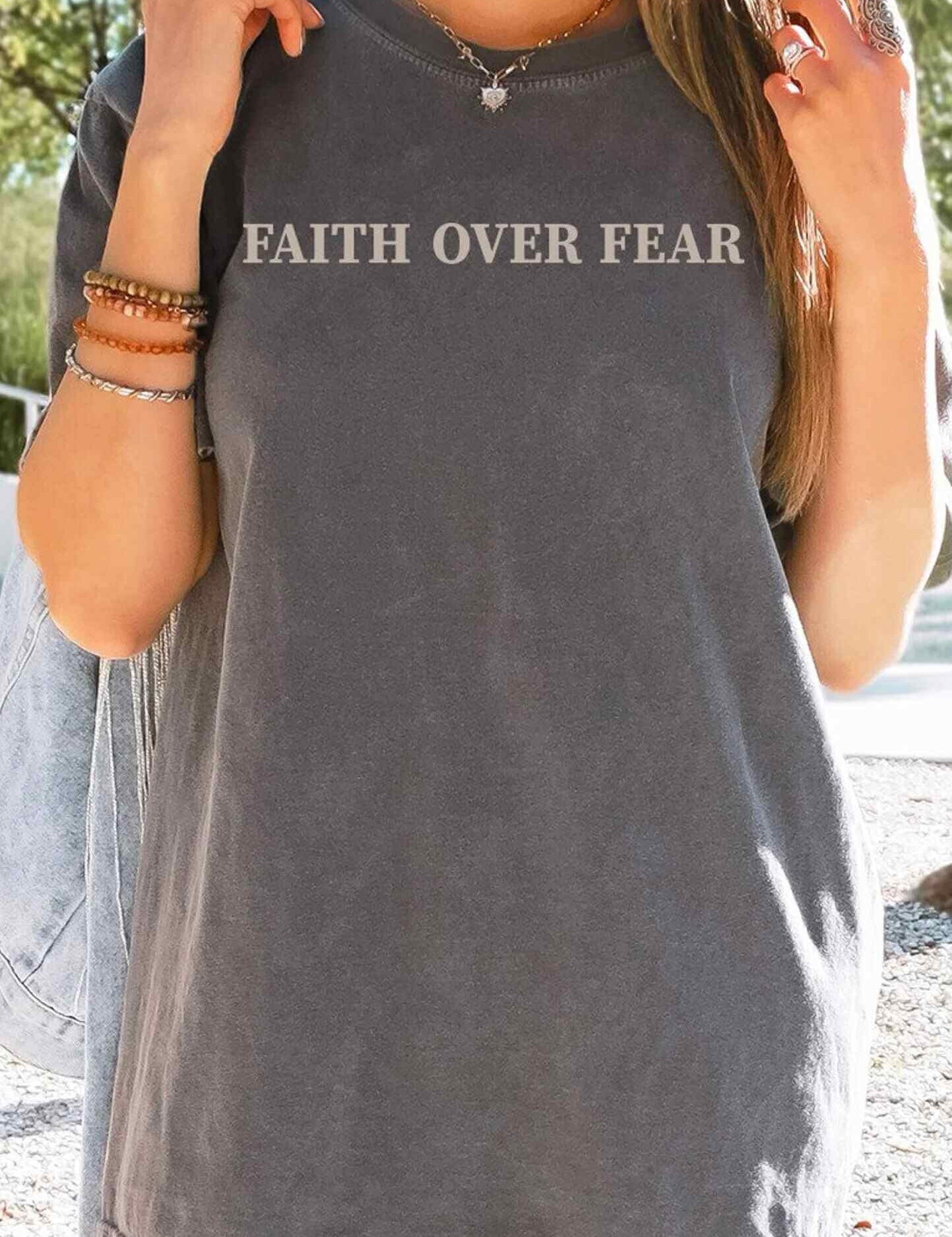 "Faith Over Fear Pslams 118:6" Unisex Tee - 0 - Believers Brigade