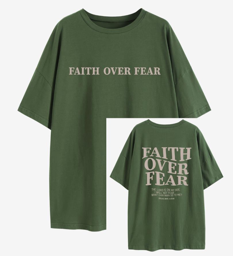 "Faith Over Fear Pslams 118:6" Unisex Tee - 0 - Believers Brigade
