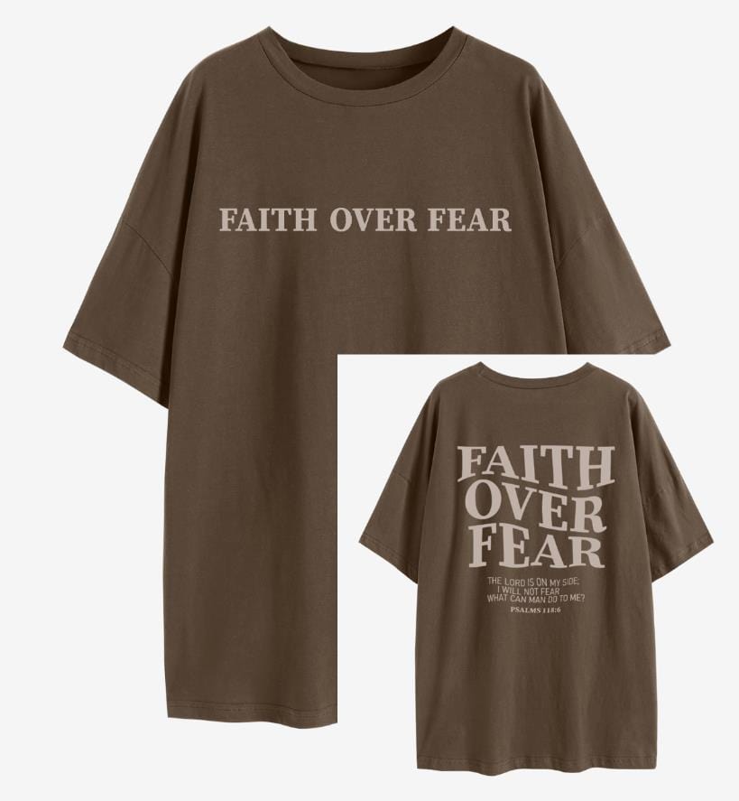 "Faith Over Fear Pslams 118:6" Unisex Tee - 0 - Believers Brigade
