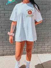 "Good News, Jesus Loves You" Flower Print Unisex Tee - 0 - Believers Brigade